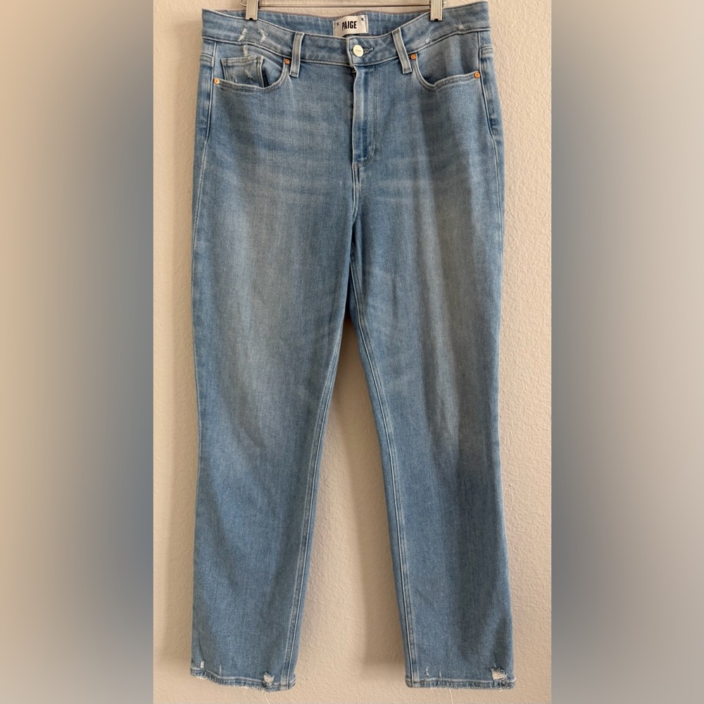PAIGE Cindy-Women's Straight Leg Jeans in Light Blue Wash